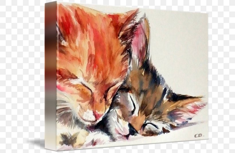 Watercolor Painting Kitten Art Printmaking, PNG, 650x533px, Watercolor Painting, Acrylic Paint, Art, Artist, Canvas Download Free