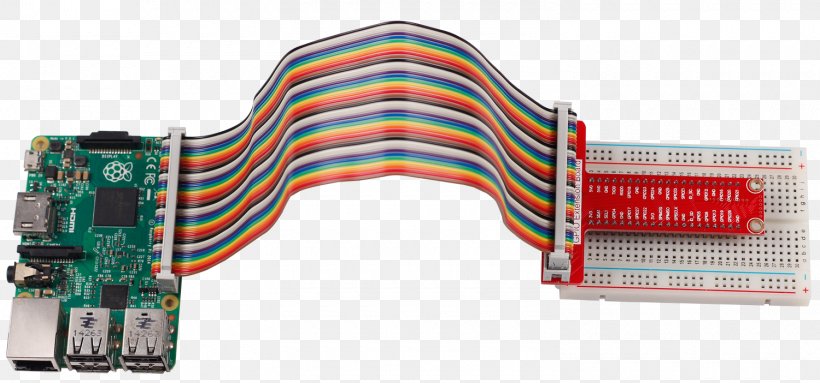 Electrical Cable Raspberry Pi General-purpose Input/output Lead Breadboard, PNG, 1500x702px, Electrical Cable, Breadboard, Cable, Electrical Connector, Electronic Component Download Free