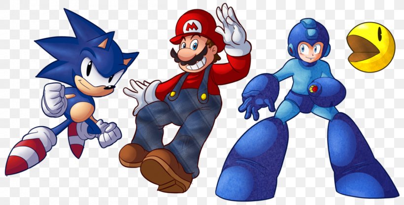 Sonic The Hedgehog Super Mario Bros. Pac-Man Kirby, PNG, 1254x637px, Sonic The Hedgehog, Action Figure, Cartoon, Character, Drawing Download Free