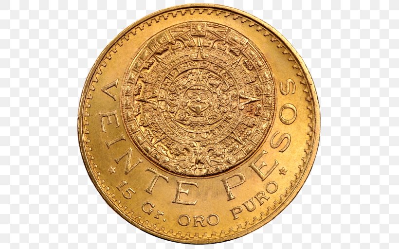 Coin Gold Mexican Peso Currency, PNG, 512x512px, Coin, Banknote, Brass, Bronze Medal, Canadian Dollar Download Free