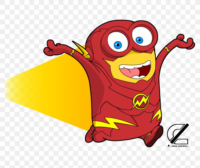 Flash Baris Alenas Minions DC Comics, PNG, 3103x2612px, Watercolor, Cartoon, Flower, Frame, Heart Download Free