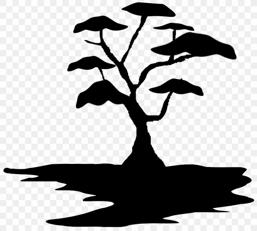 Tree Safari Clip Art, PNG, 900x812px, Tree, Baobab, Black And White, Branch, Cartoon Download Free