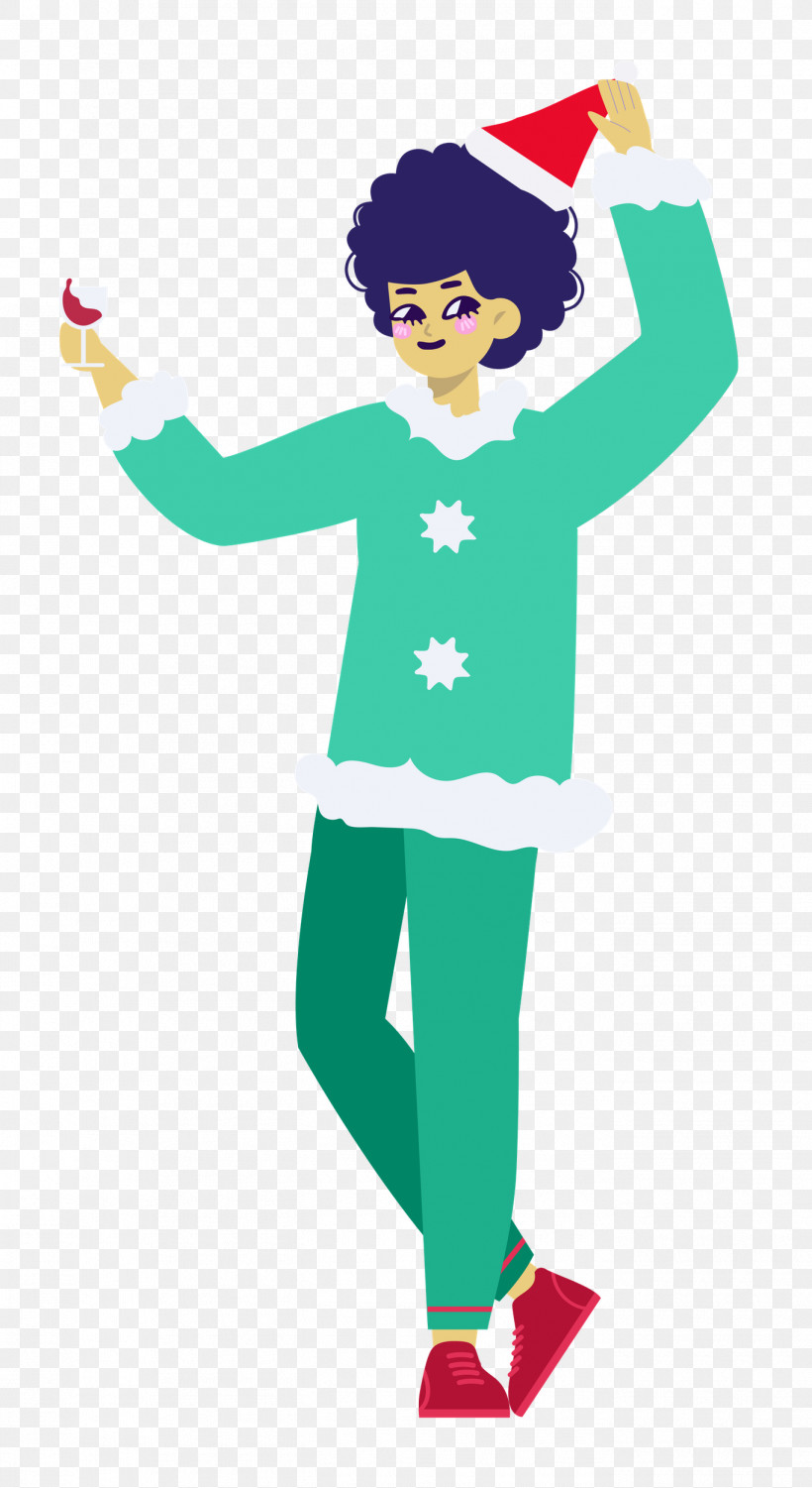 Celebrating Christmas Party, PNG, 1365x2500px, Celebrating, Cartoon, Character, Christmas, Christmas Day Download Free