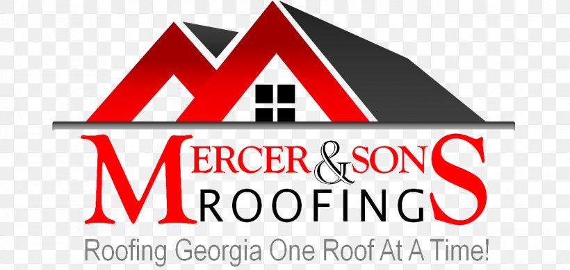 Mercer And Sons Roofing Logo Design Brand, PNG, 1370x651px, Logo, Area, Brand, Cleaning, Gainesville Download Free
