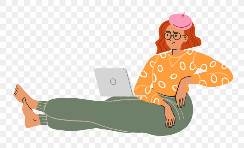 Relaxing Lady Woman, PNG, 2500x1517px, Relaxing, Behavior, Biology, Cartoon, Girl Download Free
