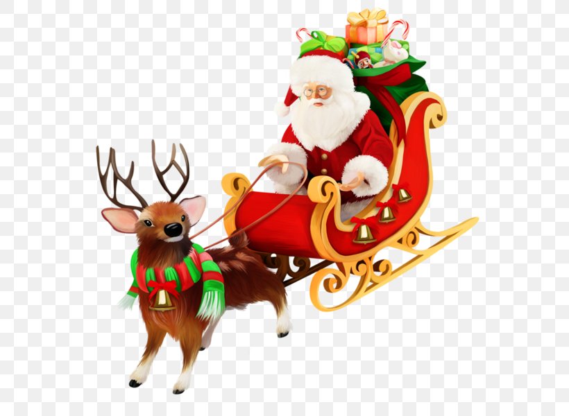 Santa Claus Village Sled Christmas Clip Art, PNG, 600x600px, Santa Claus, Cartoon, Christmas, Christmas Decoration, Christmas Ornament Download Free