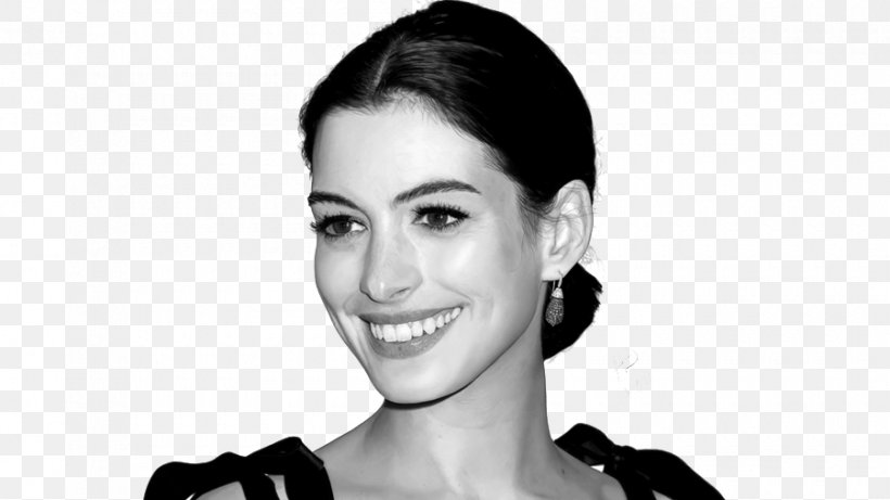 Anne Hathaway Black And White Drawing 1080p, PNG, 900x506px, Watercolor, Cartoon, Flower, Frame, Heart Download Free