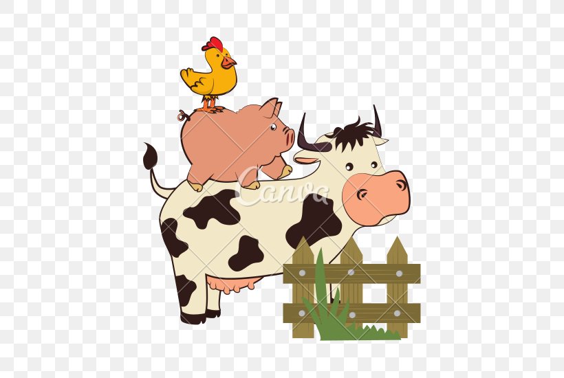 Cattle Pig Chicken Livestock Farm, PNG, 550x550px, Cattle, Agriculture, Cartoon, Cattle Like Mammal, Chicken Download Free