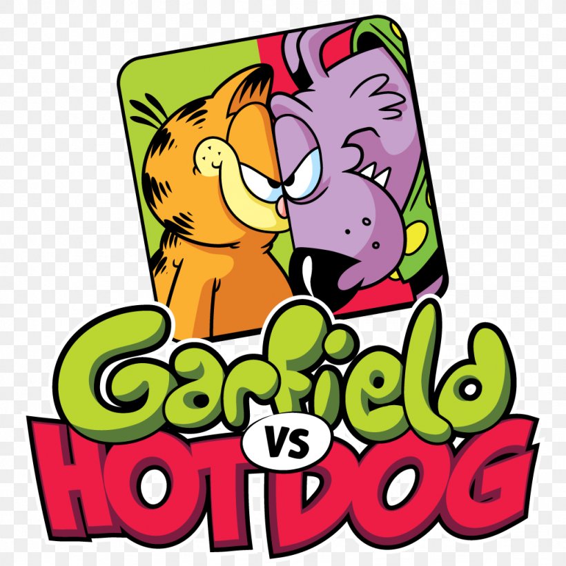 Garfield Vs Hot Dog United States Food, PNG, 1024x1024px, Garfield Vs Hot Dog, Area, Art, Artwork, Eating Download Free
