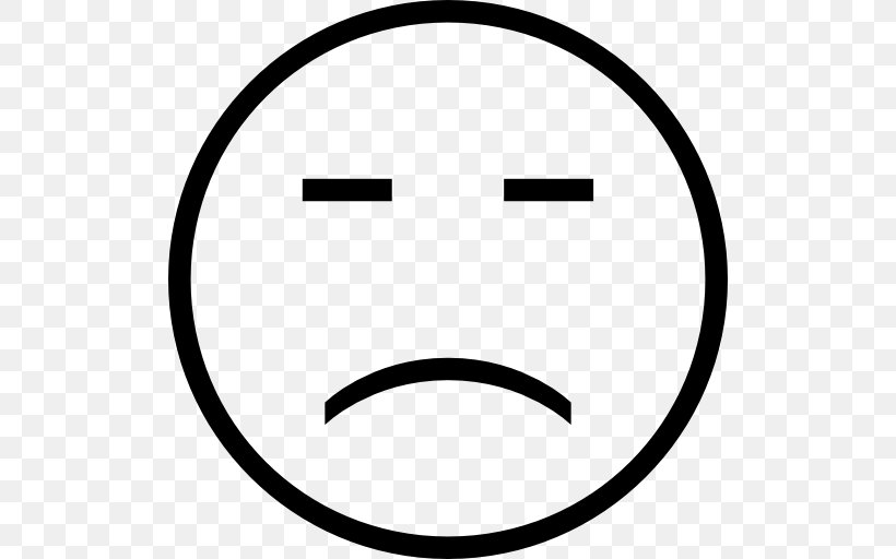 Smiley Frown Emoticon Clip Art, PNG, 512x512px, Smiley, Area, Black, Black And White, Crying Download Free
