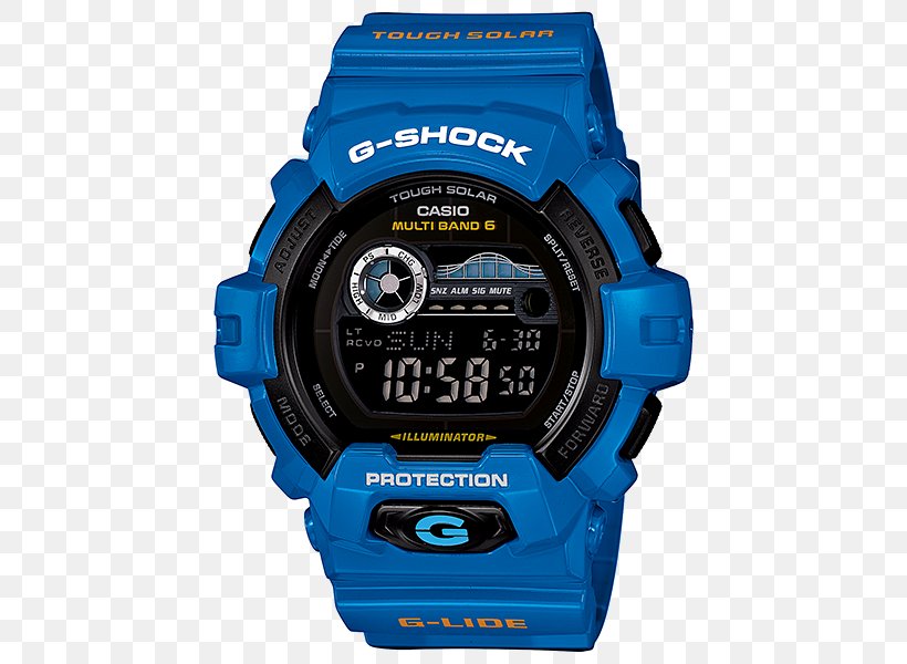 Master Of G G-Shock Casio Tough Solar Watch, PNG, 500x600px, Master Of G, Blue, Brand, Casio, Clock Download Free