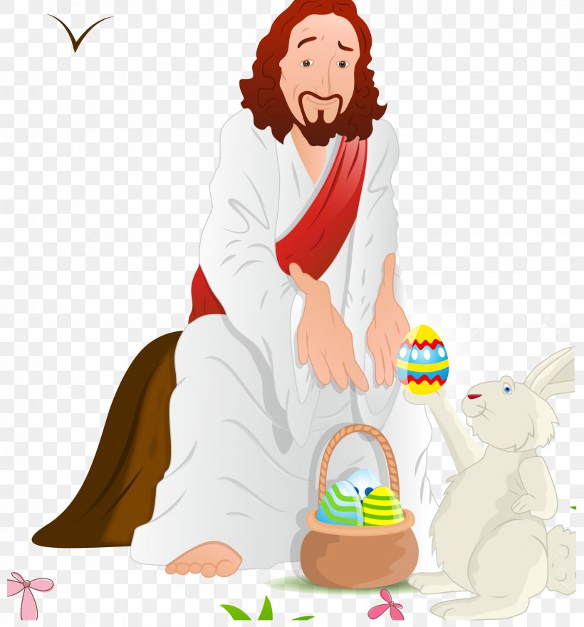 Easter Bunny Resurrection Of Jesus Illustration, PNG, 2121x2278px, Easter Bunny, Art, Child, Cross, Crucifix Download Free