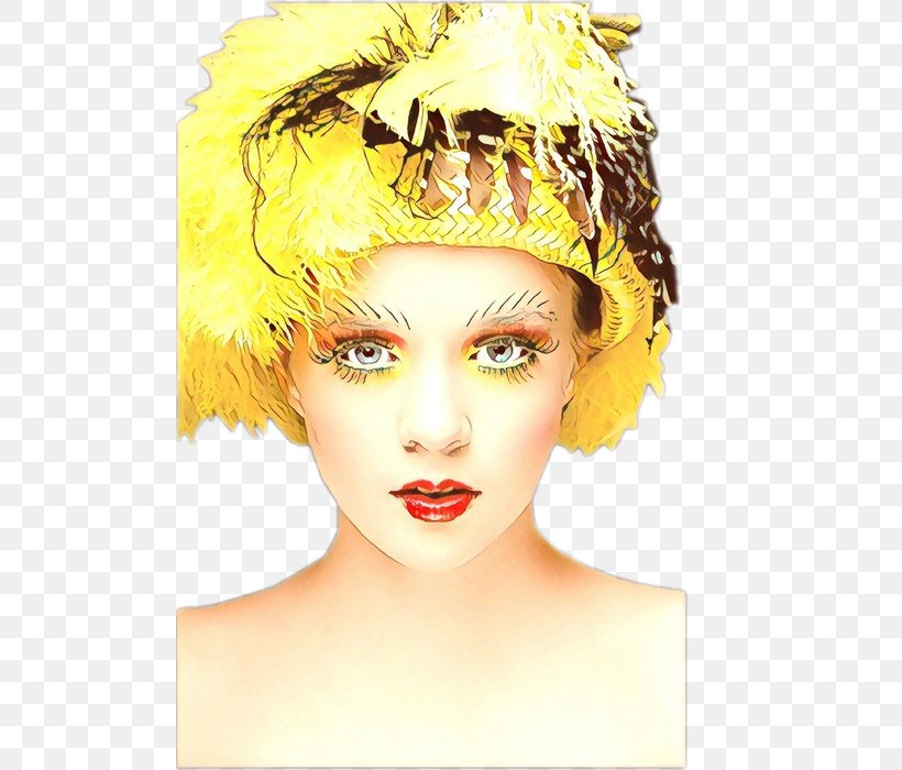Hair Face Headpiece Yellow Head, PNG, 500x700px, Cartoon, Beauty, Face, Forehead, Hair Download Free