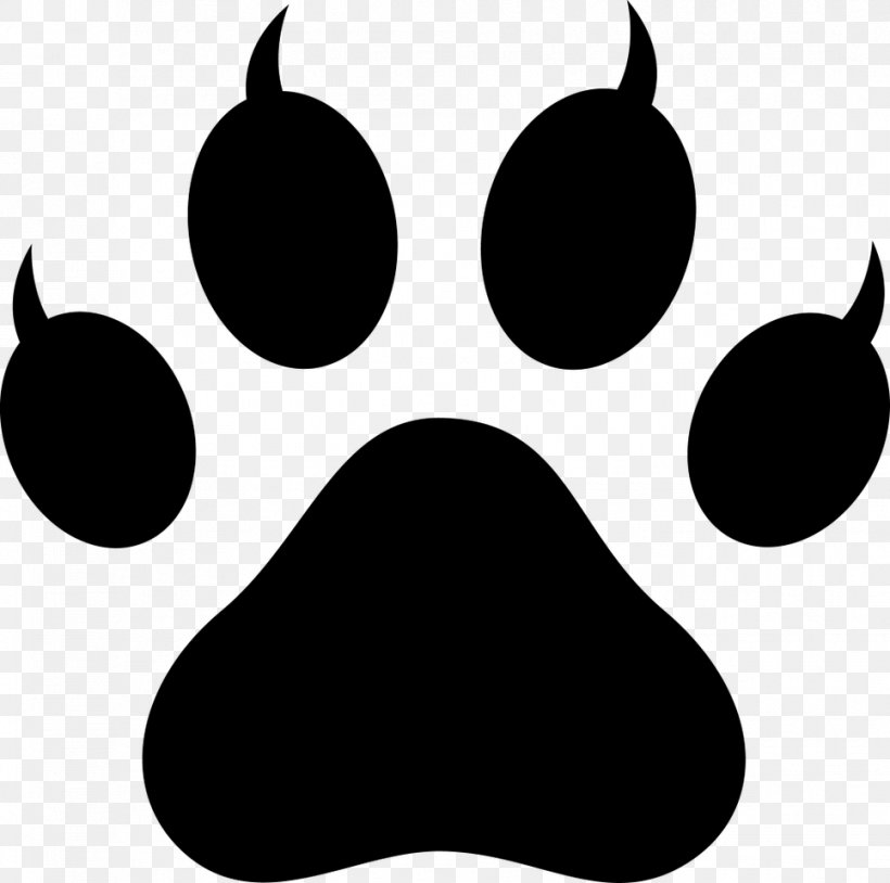 Cat Paw Dog Footprint Clip Art, PNG, 966x960px, Cat, Bear, Black, Black And White, Black Panther Download Free