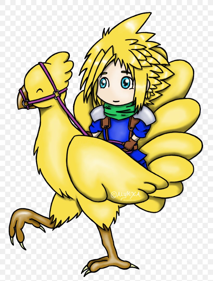 Cloud Strife Tifa Lockhart Chocobo Final Fantasy VII Remake, PNG, 800x1084px, Cloud Strife, Art, Artwork, Beak, Bird Download Free
