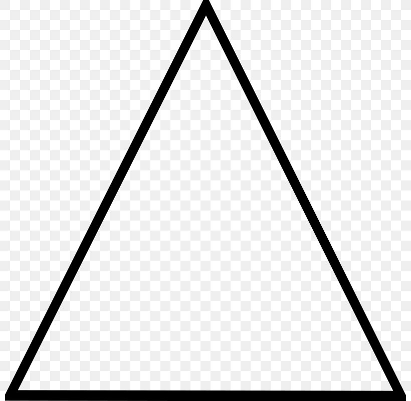 Isosceles Triangle Drawing Clip Art, PNG, 800x800px, Triangle, Area, Black, Black And White, Drawing Download Free