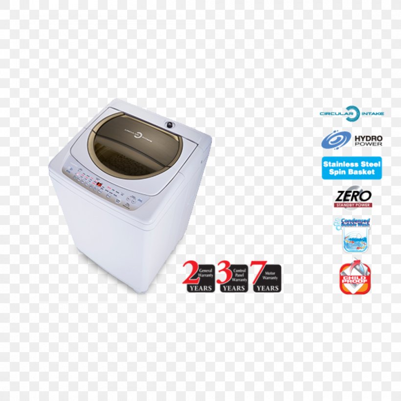 Washing Machines Toshiba Electricity Malaysia, PNG, 1000x1000px, Washing Machines, Business, Detergent, Electric Motor, Electricity Download Free