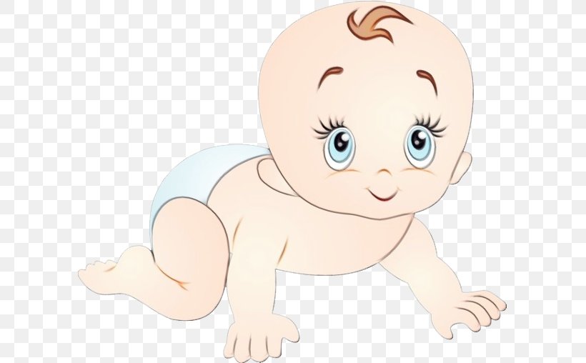 Cartoon Baby Crawling Crawling Child Nose, PNG, 601x508px, Watercolor, Baby,  Baby Crawling, Cartoon, Cheek Download Free
