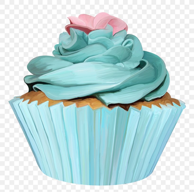 More Cupcakes Clip Art Torte, PNG, 800x810px, Cupcake, American Muffins, Aqua, Baking Cup, Buttercream Download Free