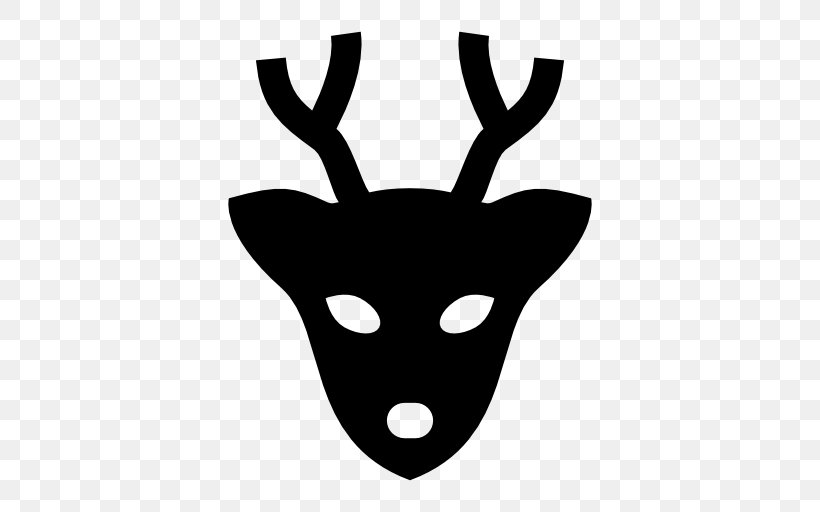 Reindeer Christmas, PNG, 512x512px, Reindeer, Antler, Black And White, Christmas, Christmas Ornament Download Free