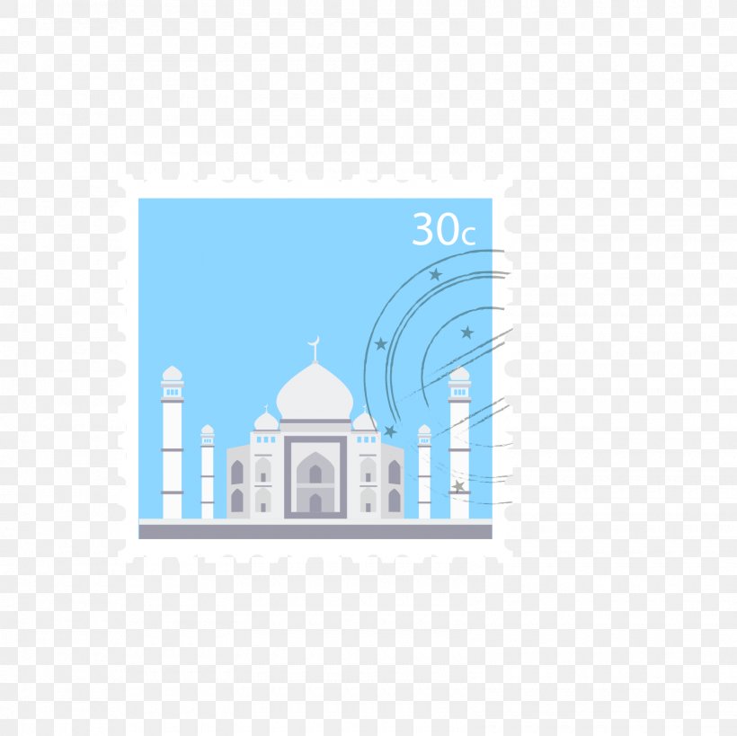 Taj Mahal Postage Stamp, PNG, 1600x1600px, Taj Mahal, Architecture Of India, Area, Blue, Brand Download Free