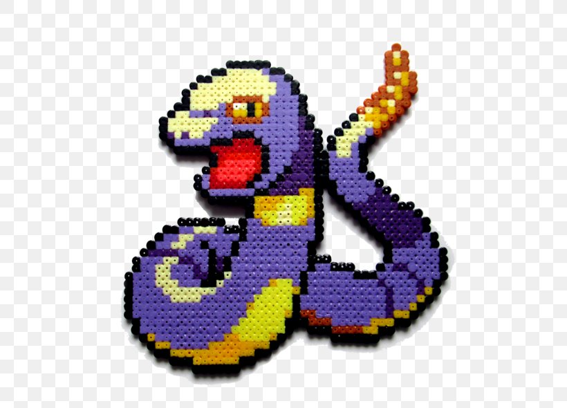 Bead Pokémon Ruby And Sapphire Cross-stitch Pearl, PNG, 600x590px, Bead, Art, Crossstitch, Ekans, Ironing Download Free