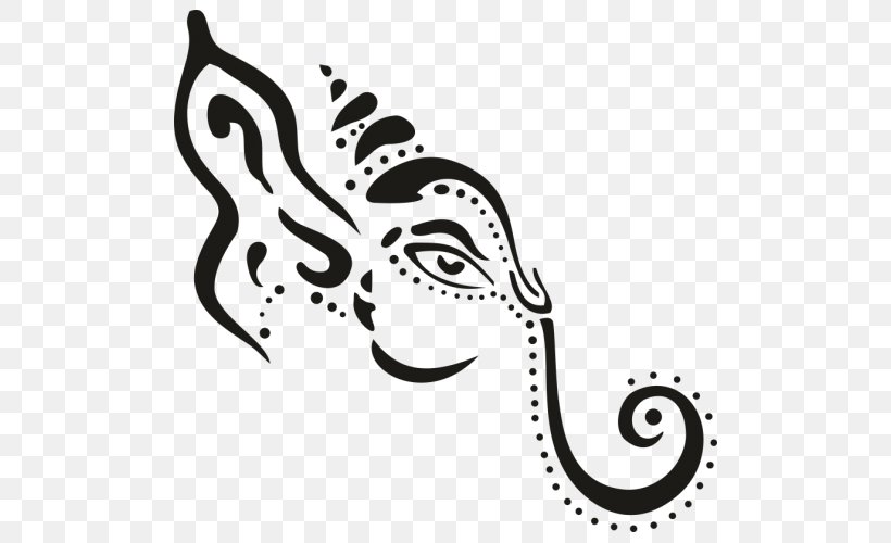 Ganesha Drawing Clip Art, PNG, 500x500px, Ganesha, Art, Artwork, Black, Black And White Download Free