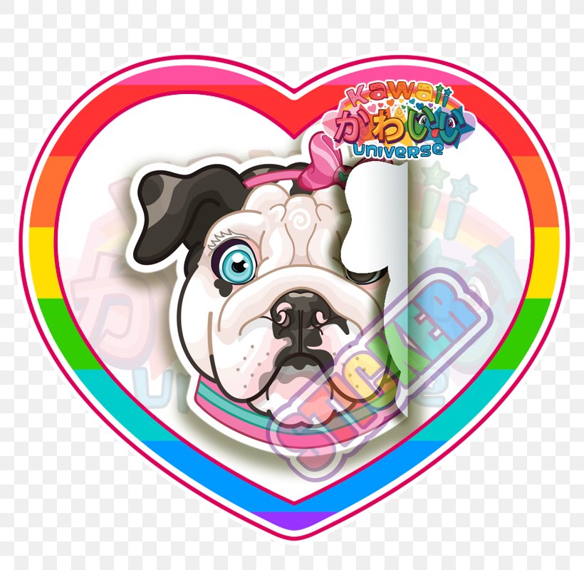 Sticker Puppy Dog Breed Bulldog Label, PNG, 800x800px, Sticker, Blood Sweat Tears, Bulldog, Carnivoran, Cuteness Download Free