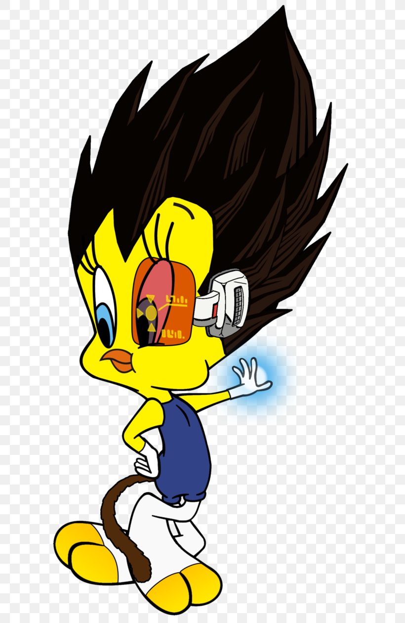 Vegeta Tweety Gohan Super Saiyan Dragon Ball, PNG, 634x1260px, Watercolor, Cartoon, Flower, Frame, Heart Download Free