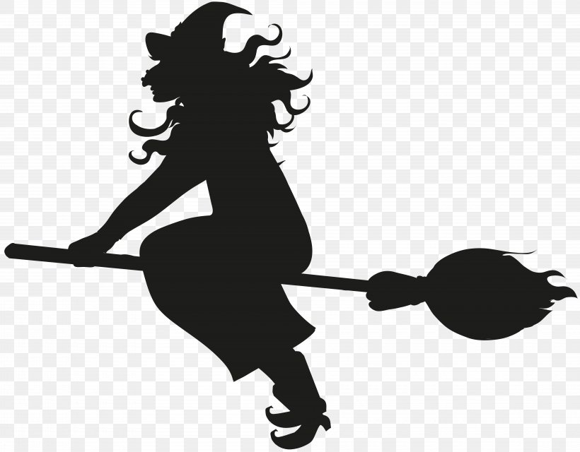 Witchcraft Clip Art, PNG, 8000x6253px, Witchcraft, Art, Black, Black And White, Flying Witch Download Free