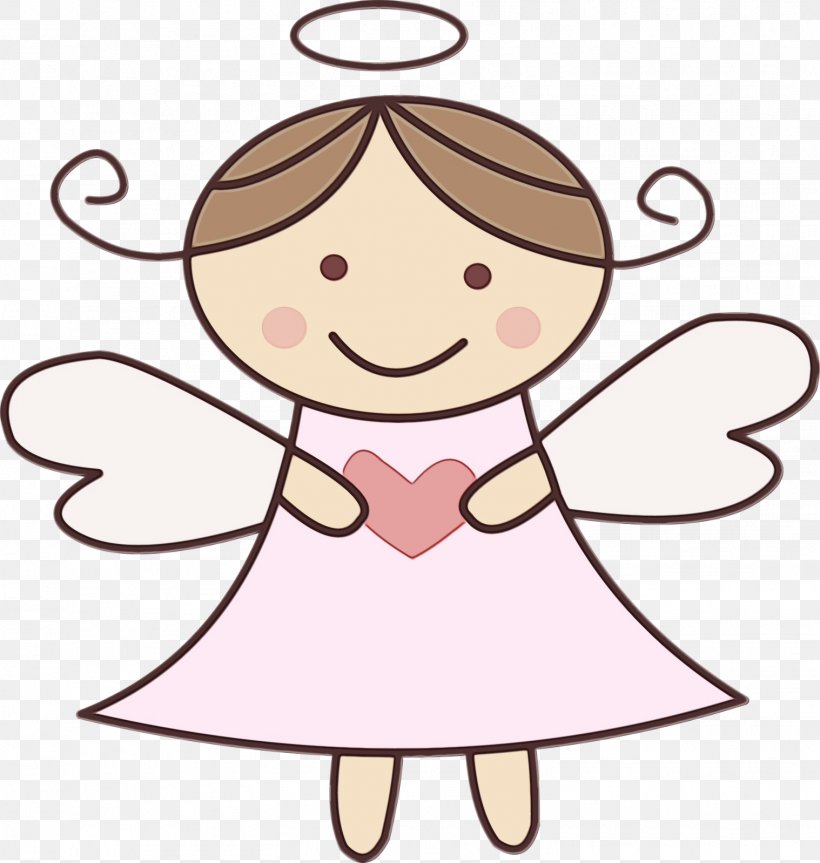 Cartoon Clip Art Pink Cheek Angel, PNG, 1518x1599px, Watercolor, Angel, Cartoon, Cheek, Fictional Character Download Free