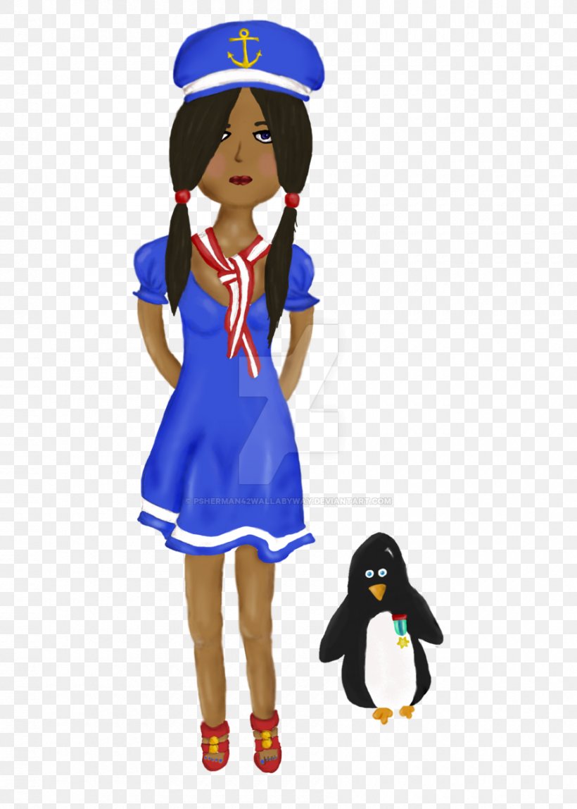 Penguin Headgear Cobalt Blue Costume Uniform, PNG, 900x1260px, Penguin, Bird, Blue, Cartoon, Clothing Download Free
