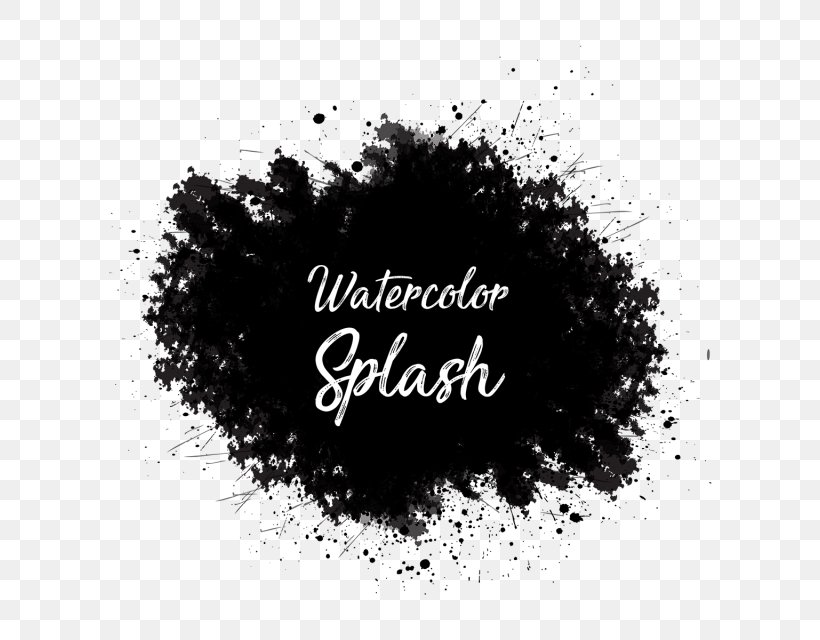 Watercolor Painting White Black, PNG, 640x640px, Watercolor Painting, Black, Black And White, Brand, Brush Download Free