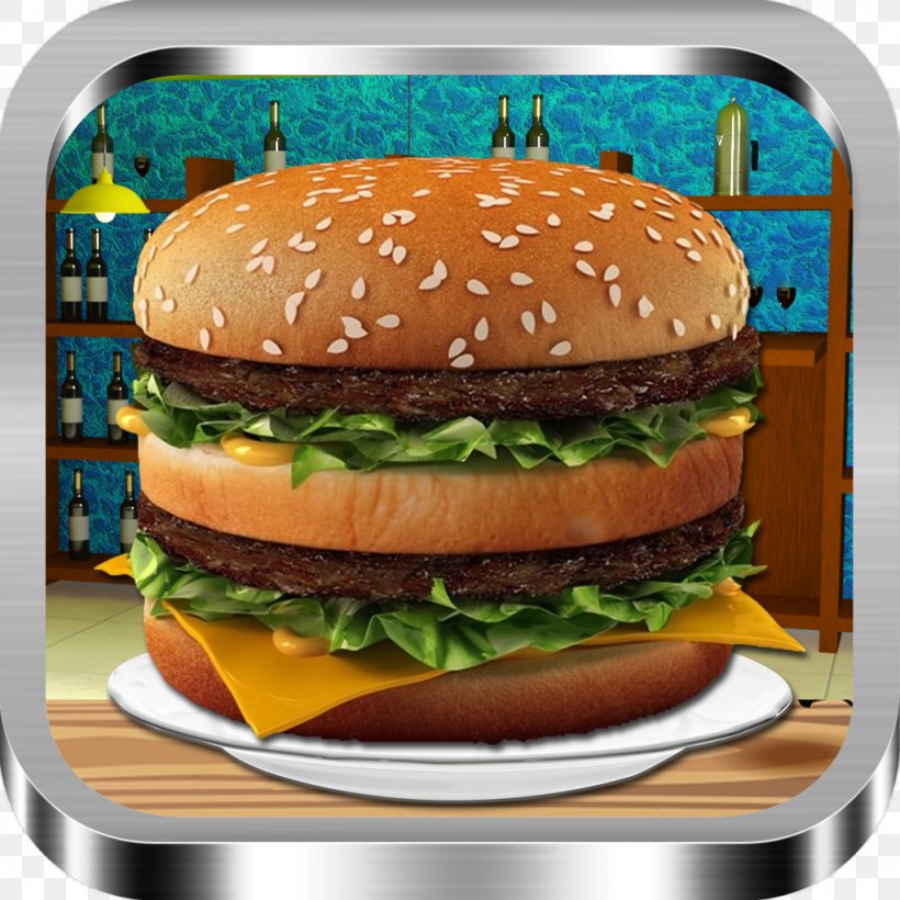 Cheeseburger McDonald's Big Mac Whopper Fast Food Buffalo Burger, PNG, 1024x1024px, Cheeseburger, Big Mac, Breakfast Sandwich, Buffalo Burger, Dish Download Free
