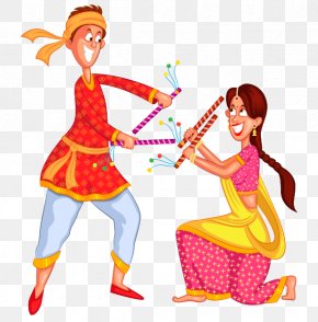 Dandiya Raas Garba Dance Clip Art PNG