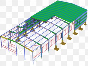 Building - Roof Beam Structure Building Project PNG