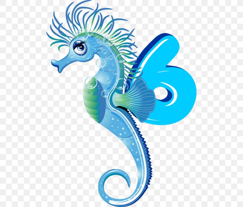 Seahorse Number Clip Art, PNG, 507x699px, Seahorse, Aqua, Art, Birthday, Craft Download Free