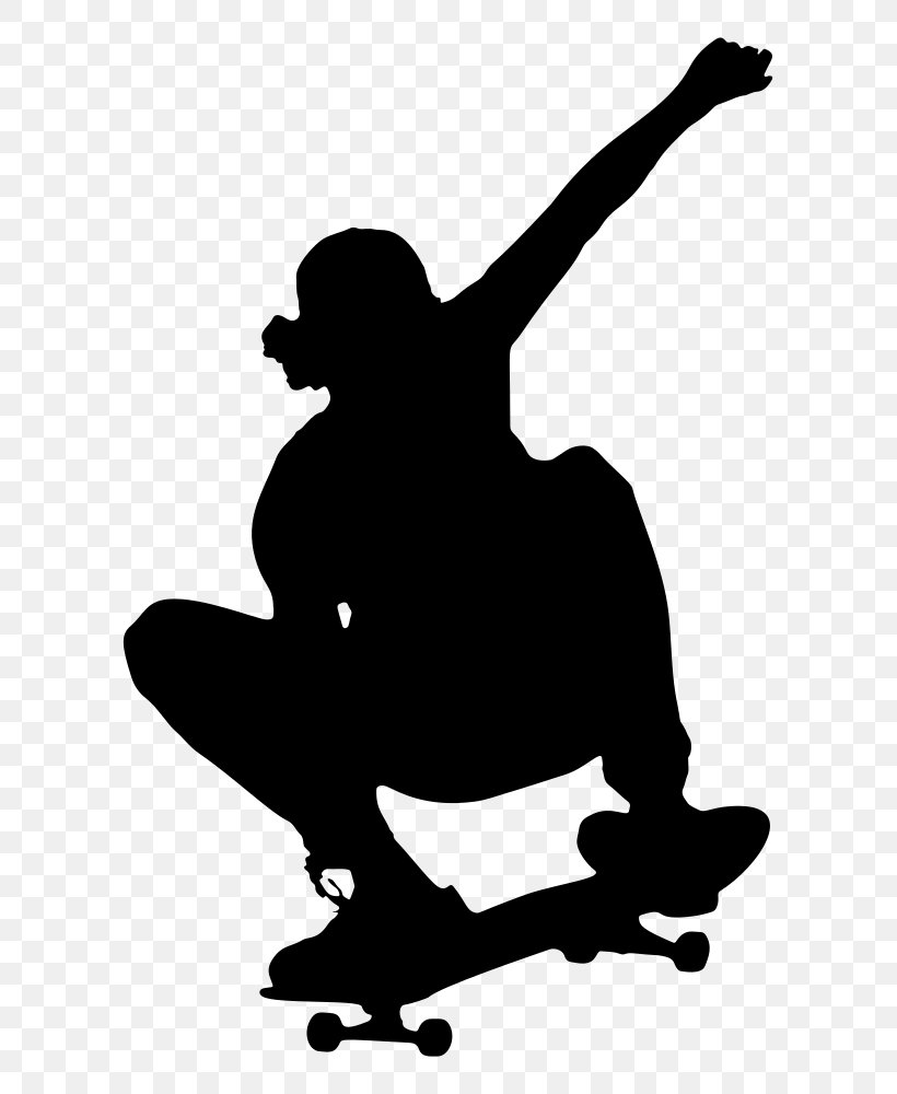 Skateboarding Trick Sport Clip Art, PNG, 687x1000px, Skateboard, Black, Black And White, Extreme Sport, Ice Skating Download Free