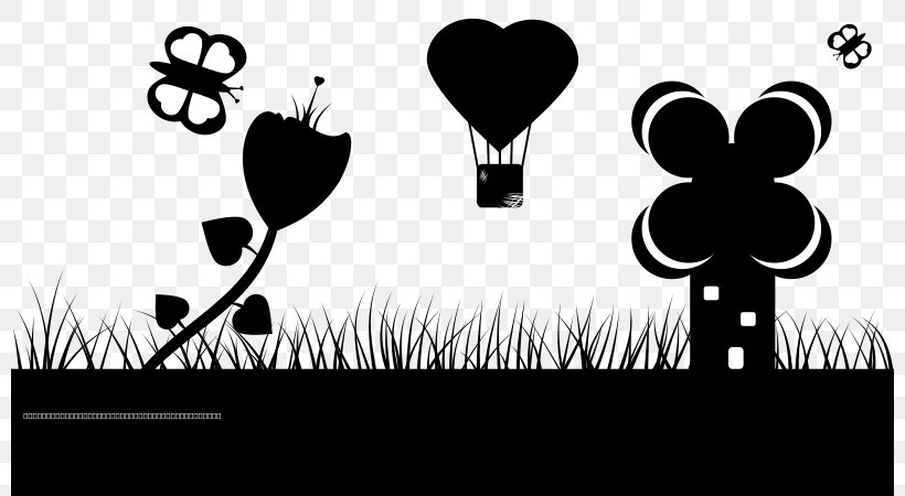 Love Land, PNG, 800x450px, Silhouette, Art, Balloon, Blackandwhite, Drawing Download Free