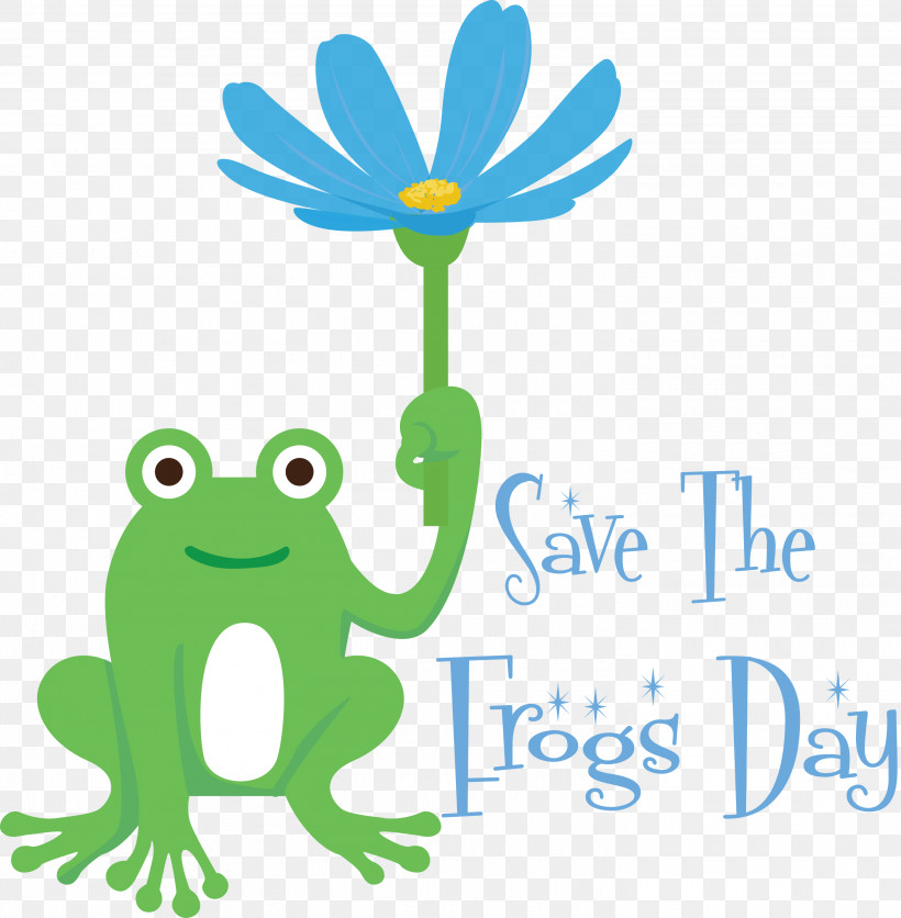 Save The Frogs Day World Frog Day, PNG, 2940x3000px, Frogs, Cartoon, Flower, Green, Line Download Free