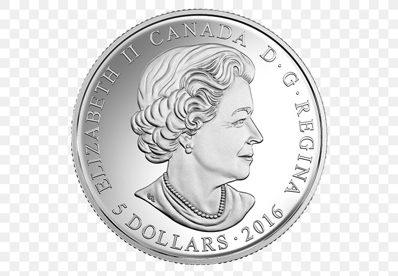 Silver Coin Silver Coin Canada Canadian Dollar, PNG, 570x570px, Coin, Birthstone, Black And White, Canada, Canadian Dollar Download Free