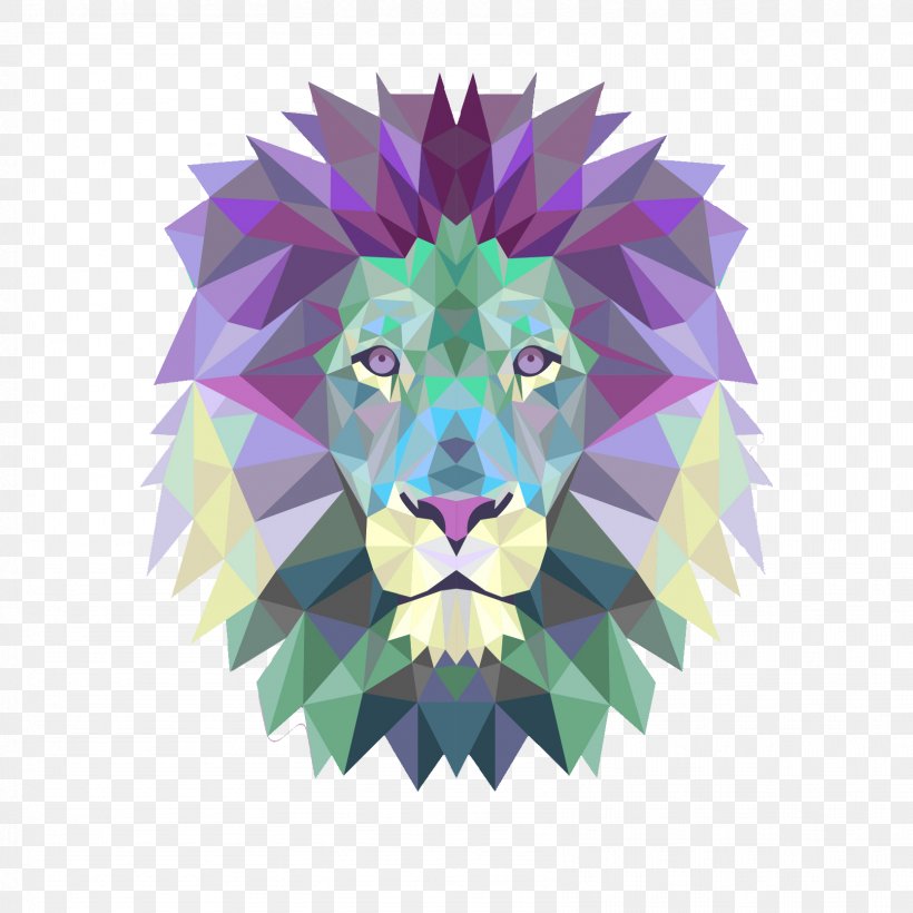 Lion Art Geometry Painting, PNG, 1667x1667px, Lion, Abstract Art, Art, Big Cats, Carnivoran Download Free