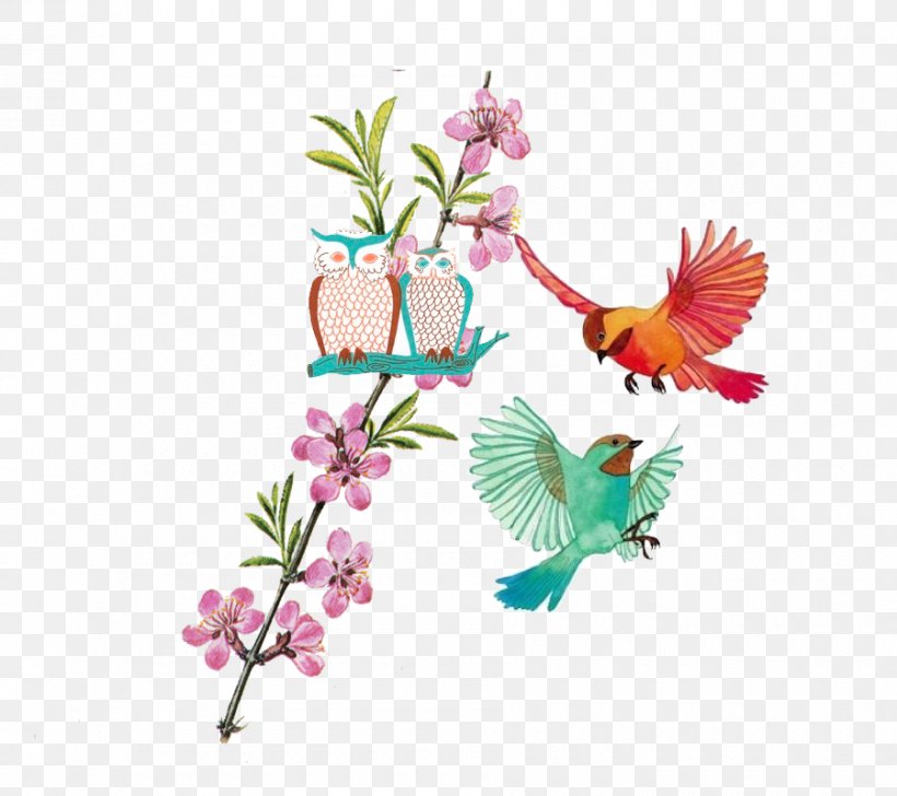 Paper Flower, PNG, 900x800px, Paper, Beak, Bird, Branch, Designer Download Free
