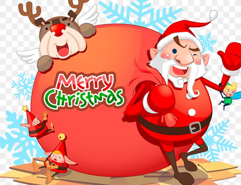 Rudolph Santa Claus Reindeer Christmas Ornament Illustration, PNG, 1853x1425px, Rudolph, Art, Cartoon, Christmas, Christmas Decoration Download Free