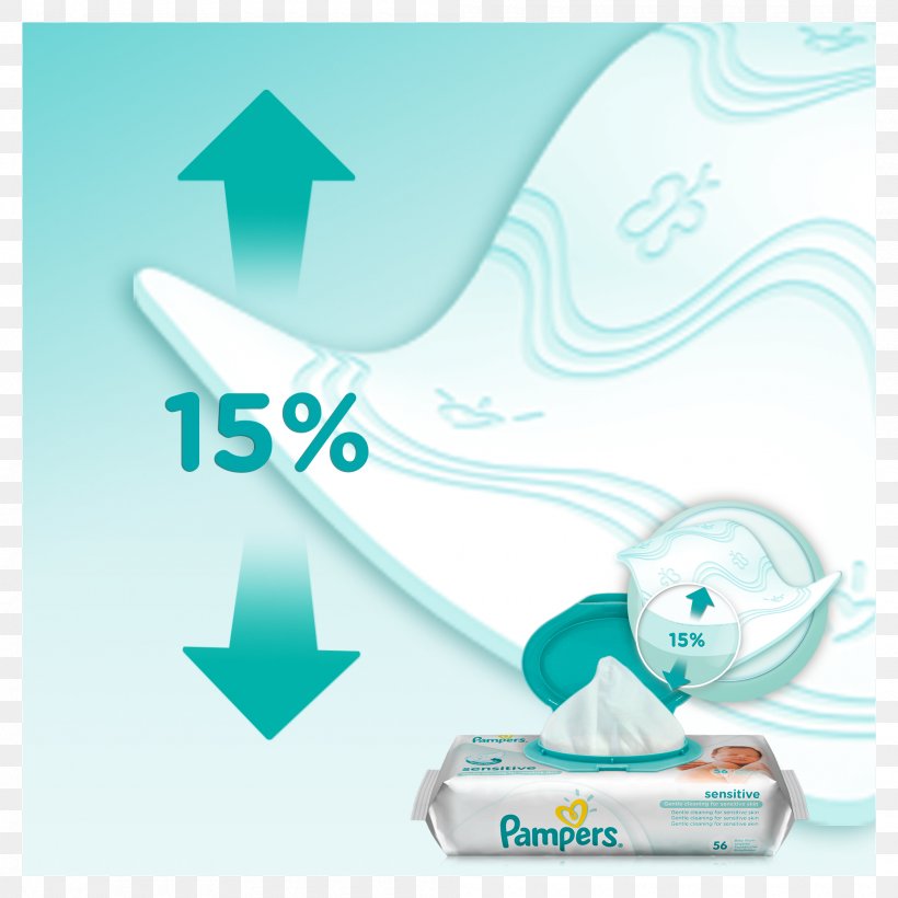 Diaper Pampers Sensitive Baby Wipes Pampers Wet Wipes New Baby Sensitive 600 Pcs., PNG, 2000x2000px, Diaper, Aqua, Baby Wipes, Blue, Brand Download Free