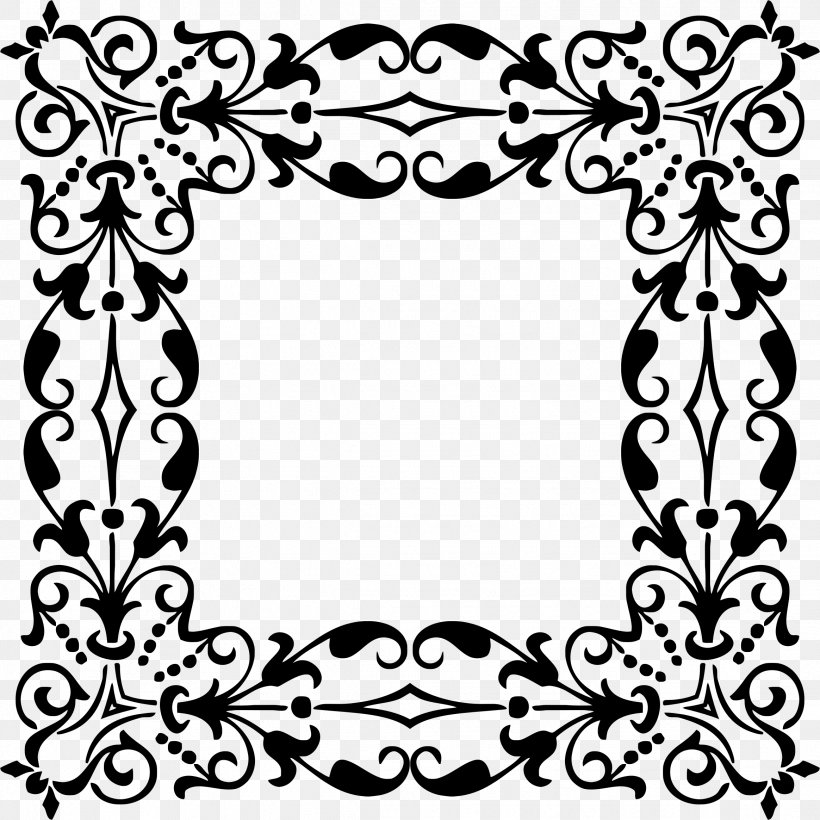 Ornament Clip Art, PNG, 2328x2328px, Ornament, Area, Black, Black And White, Border Download Free