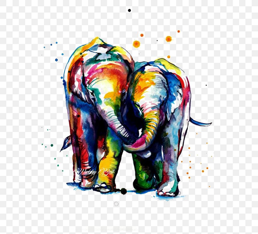 Canvas Print Watercolor Painting Printmaking Printing, PNG, 564x745px, Canvas Print, African Elephant, Art, Artist, Canvas Download Free