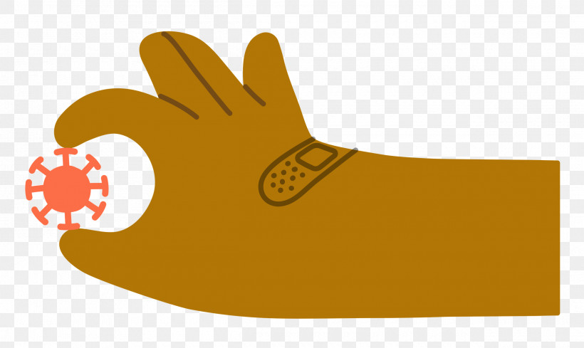 Hand Pinching Corona, PNG, 2500x1493px, Safety Glove, Cartoon, Glove, Hm, Meter Download Free