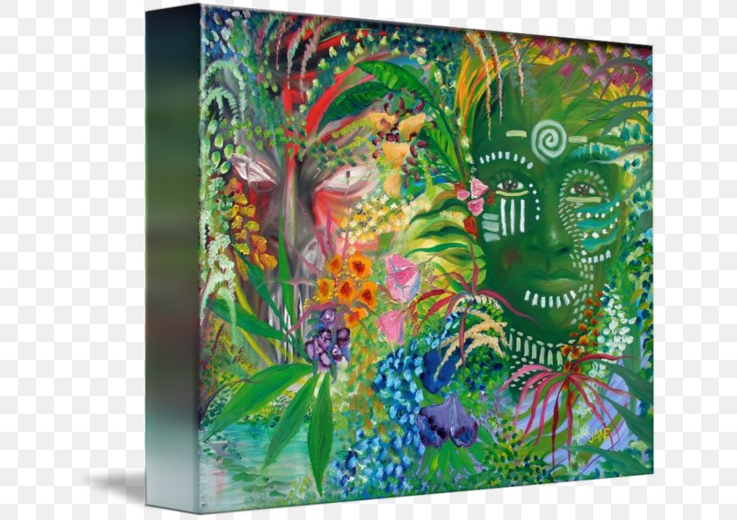 Acrylic Paint Modern Art Gallery Wrap Canvas, PNG, 650x578px, Acrylic Paint, Acrylic Resin, Art, Canvas, Flora Download Free