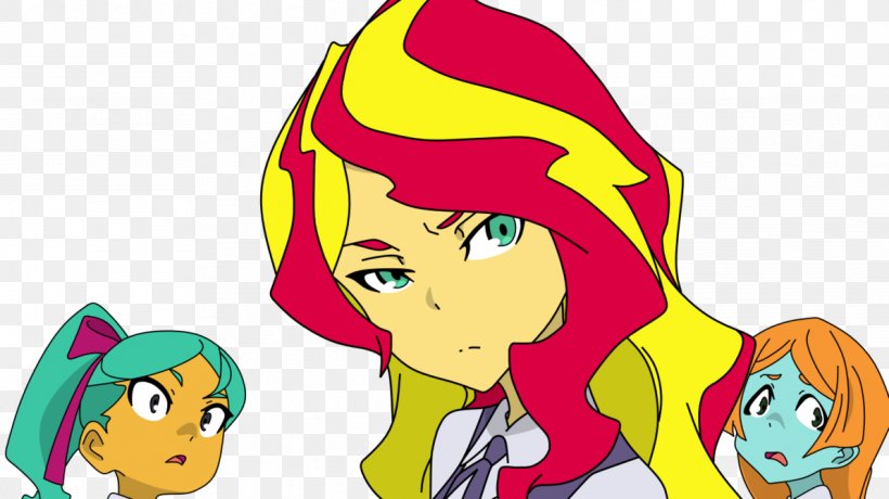 Diana Cavendish Sunset Shimmer Little Witch Academia Art My Little Pony: Equestria Girls, PNG, 1192x670px, Watercolor, Cartoon, Flower, Frame, Heart Download Free